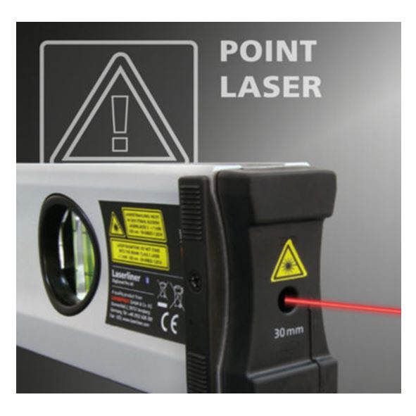 Niveau à bulle électronique 0-90°, avec pointage laser, longueur 60cm -  Bluetooth