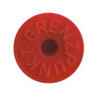 Cheville en plastique, inscription « Grenzpunkt », couleur : rouge, longueur : 85 mm