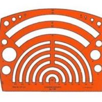 Gabarit d’arcs de cercles de 0.5 – 40 mm avec bord antitache