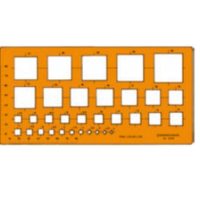 STANDARDGRAPH  – Quadratschablone metrisch