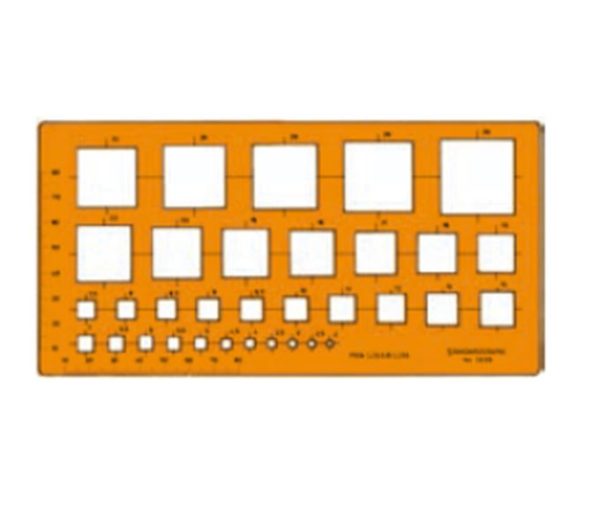 STANDARDGRAPH  - Quadratschablone metrisch