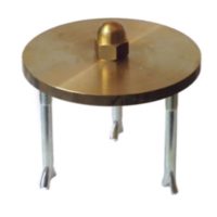 Plaque de fixation en laiton 5/8 pouces, Ø 140 mm, avec 3 vis d’ancrage