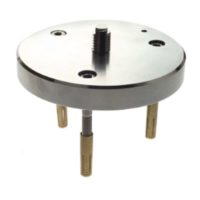 Plaque de fixation d’appareils Ø 140 mm, en acier V2A, à cheviller ultérieurement