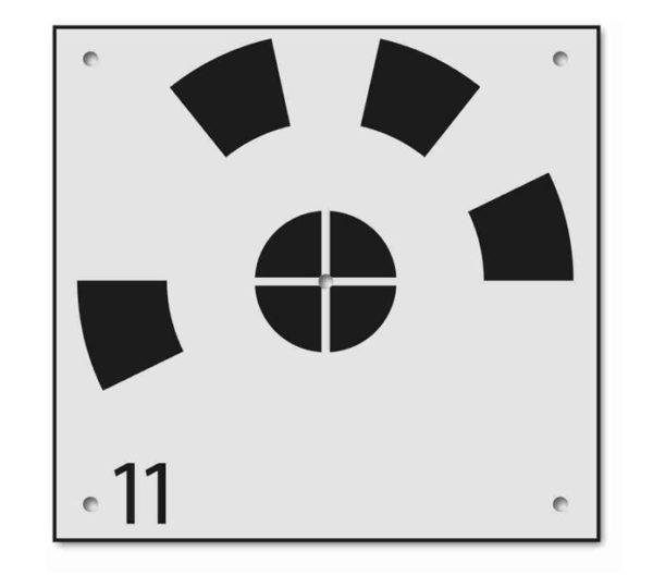 Drohnenbodenmarke RSL570-20 mit Nummerierung