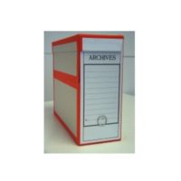 Archivboxen für Pläne- mit rotem Band – mit Ring