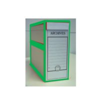 Archivboxen für Pläne- mit grünem Band – mit Ring