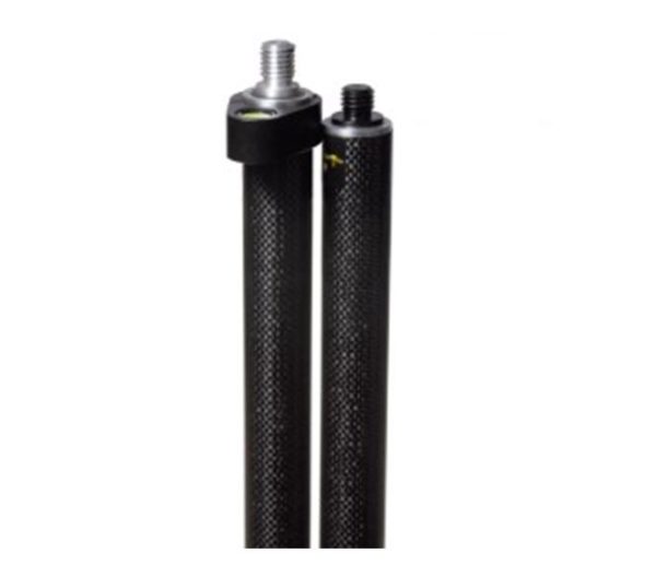 Tige d'antenne GNSS, carbone, hauteur fixe, centre renforcé