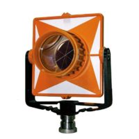 Prisme (62,5 mm) avec support et plaque de mire en polycarbonate, orange