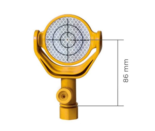 Mini-réflecteur avec croix et trou de centrage , jaune – Image 2