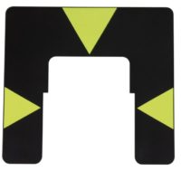 Zieltafel aus Metall kompatibel mit Leica GZT4 – gelb / schwarz