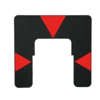 Zieltafel aus Metall kompatibel mit Leica GZT4 – rot / schwarz