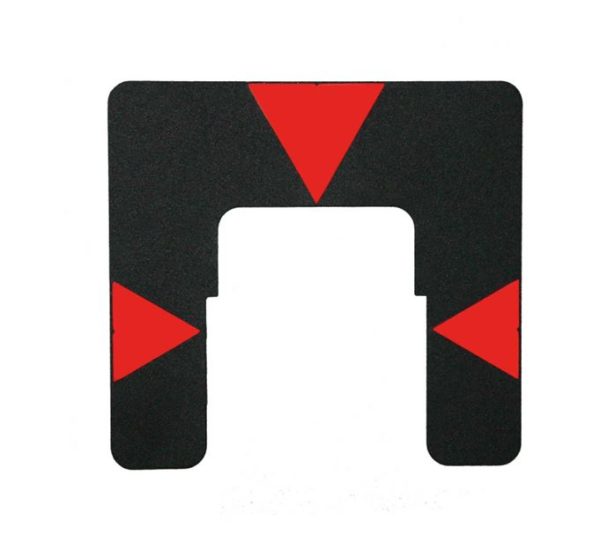 Cible métallique compatible avec Leica GZT4 - rouge /noir