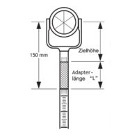 Adaptateur de compensation de hauteur pour prismes avec hauteur d’axe d’inclinaison de 115 mm, filetage extérieur 5/8″