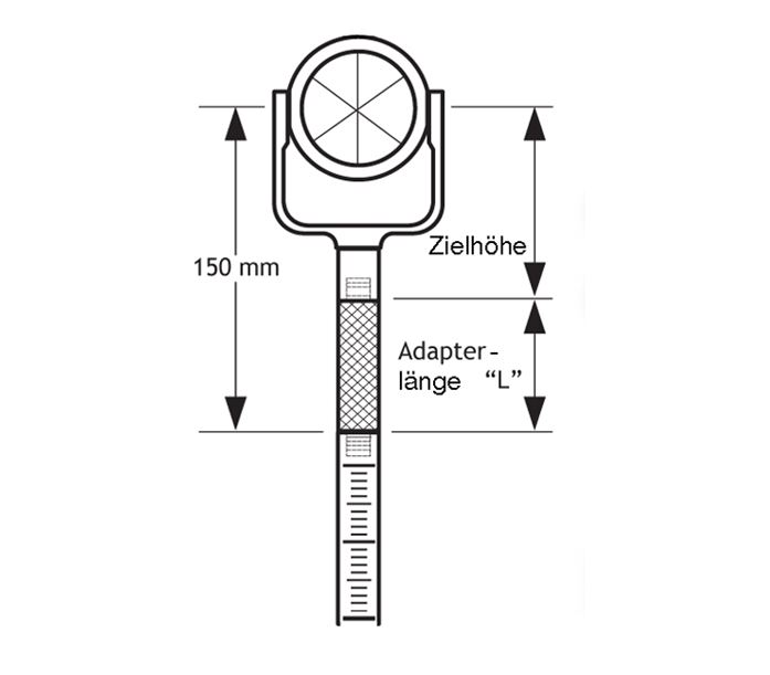 Höhenausgleichsadapter für Prismen mit 115 mm Kippachshöhe, 5/8"-Außengewinde – Bild 2