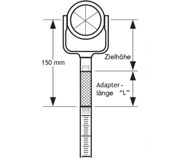 Seco Höhenausgleichsadapter für Prismen mit Kippachshöhe 86-125 mm und Leica-Anschluss - Image 2