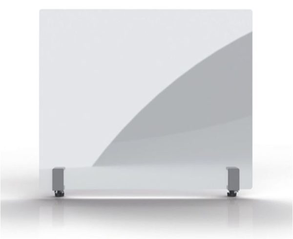 MAGNETOPLAN - Hygieneschutzwand 500 x 850 mm - Acrylglas, mit Klemmhalter