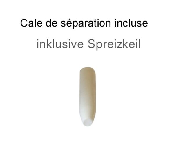 Plaques de fermeture  pour les pointes métalliques 1/2'' - blanc - Grenzpunkt – Image 3