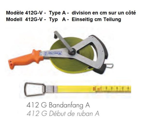 Chevillère à ruban en acier sur cadre - 100 m - Type A