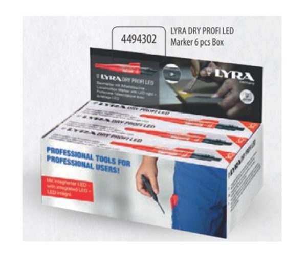 LYRA - DRY PROFI LED - Integrierter LED-Spot für eine präzise Anwendung in schlecht beleuchteten Räumen.
