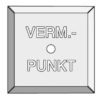 Borne à percussion tête 100 x 100 x 90 mm - 500 mm - blanc - croix à trais – Image 4
