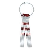 Aiguilles de marquage rouge/blanc, longueur 38 cm, jeu de 11 aiguilles