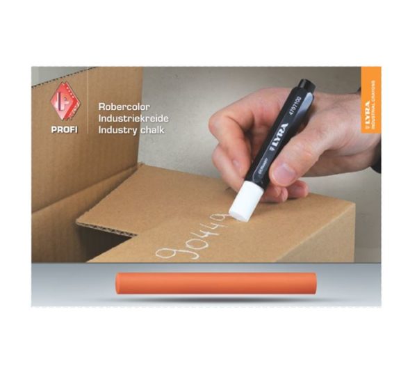 LYRA ROBERCOLOR - Runde, staubfreie Industriekreide - Farbe weiss