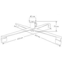 Support en croix pliable avec point fixe RSFP-X90