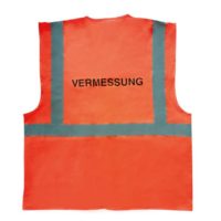 Komfort-Warnschutzweste nach EN ISO 20471 orange, Aufdruck: VERMESSUNG, Größe M