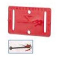 Plaquette d’arpentage avec pinceau – (RS21) – rouge – autocollante