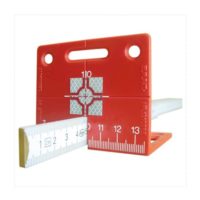 Plaquette d’arpentage coudée – (RS95) – rouge