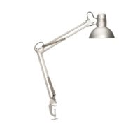 MAUL Lampe de table MAULstudy argent, E27, pied de serrage