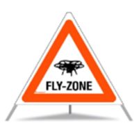 TRIOPAN –  Gefahrensignal – 90 cm – FLY ZONE – Normal