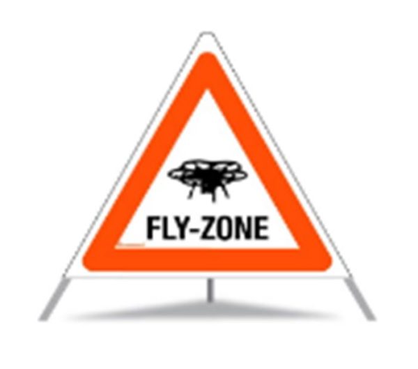 TRIOPAN -  Gefahrensignal - 90 cm - FLY ZONE - Normal