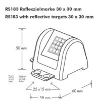 Schwenkbarer reflektierender Zielpunkt (RS183) – Rot