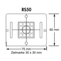 Vermessungsplakette KOMBI – RS51 – grau – selbstklebend