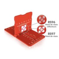 Plaquette d’arpentage repliable – RS97 – rouge – cible non réflecteur